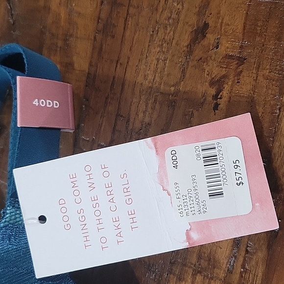 Cacique teal color bra size 40 DD - Picture 3 of 4